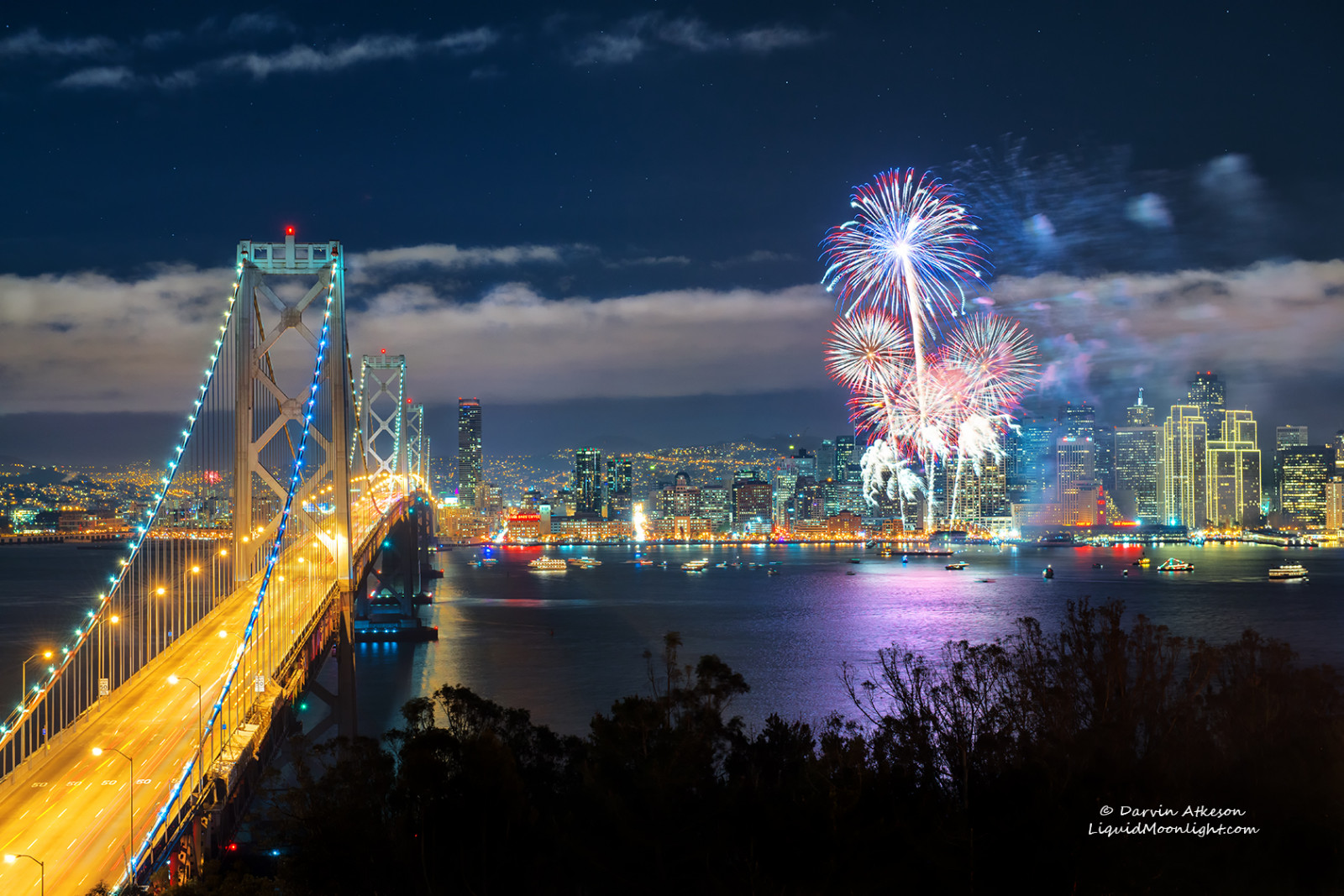 美國新海灣大橋由振華重工承建，全長(cháng)為2.88公里，雙向共有12車(chē)道，設計日均汽車(chē)流量達30萬(wàn)輛，可抗八級地震。橋上安裝了2萬(wàn)5千盞節能燈，變化出多種圖形，使其代替金門(mén)大橋成為舊金山的新地標，并與東海岸的自由女神像遙相呼應。  振華重工2006年承建美國新海灣大橋項目，2011年圓滿(mǎn)完成交付，共歷時(shí)5年。2013年9月3日，美國舊金山－奧克蘭海灣大橋正式通車(chē)。新海灣大橋坐落在美國西海岸舊金山海灣地區，是世界同類(lèi)鋼結構橋梁中技術(shù)難度最高、跨度最大的單塔自錨抗震懸索鋼橋。中交集團所屬振華重工承建新海灣大橋4.5萬(wàn)噸的鋼結構。